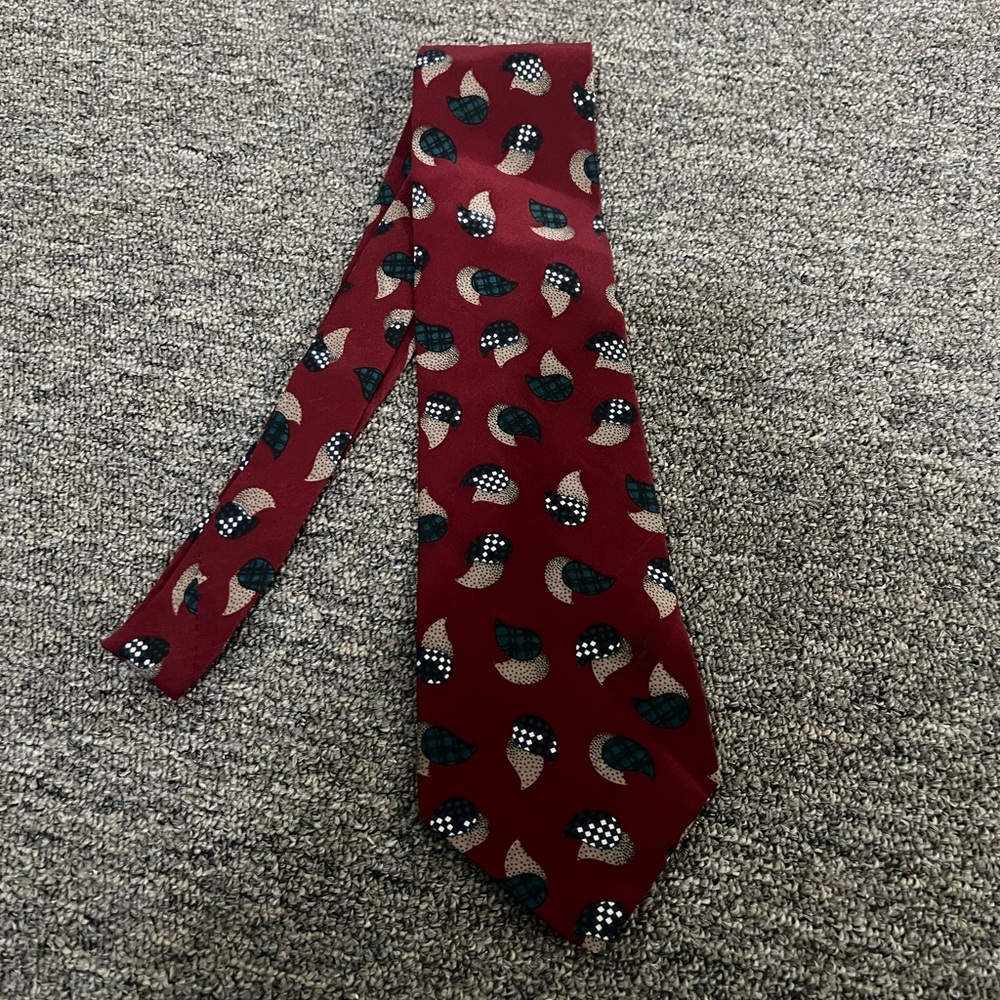 Mario Valentino Red Italian Silk Neck Tie